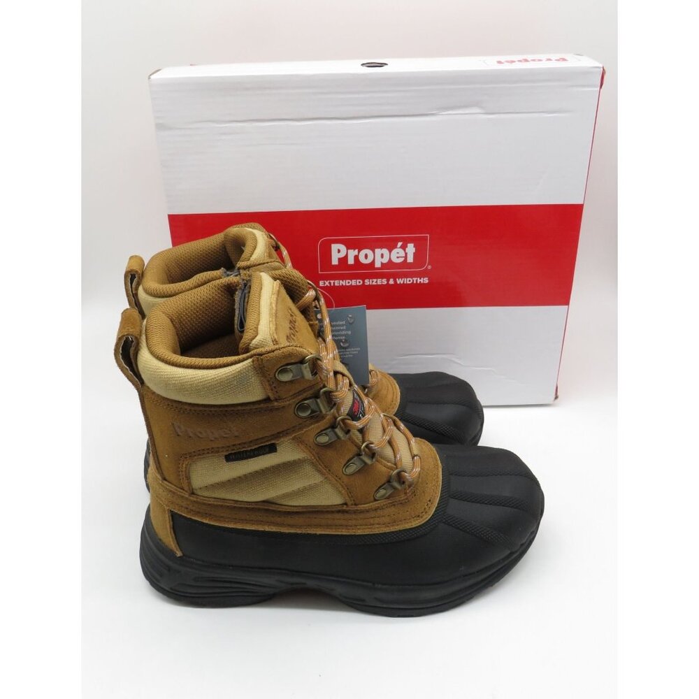 Propet Cortland Women's Waterproof Boots Size 6 Tan Black Insulated NEW $140